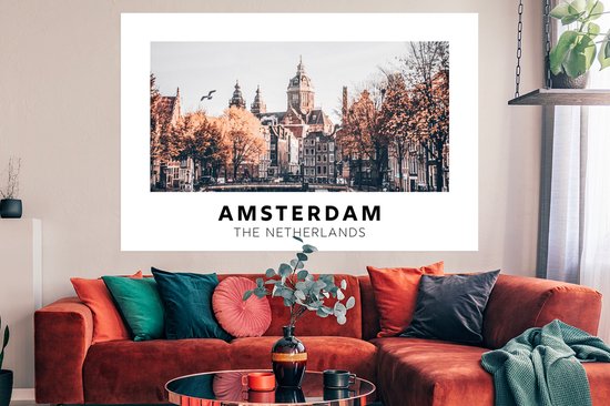 Poster Amsterdam - Nederland - Pont - 180x120 cm XXL