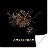 Affiche Amsterdam - Plan - Pays- Nederland - 100x100 cm XXL