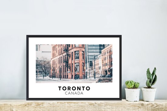 Cadre photo avec affiche - Toronto - Hiver - Route - 60x40 cm - Cadre pour  affiche | bol