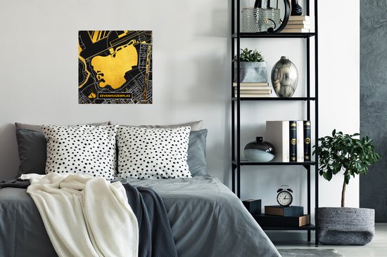 Poster Carte - Plan d'étage - Plan de la ville - Nederland - Zevenhuizerplas - 50x50 cm