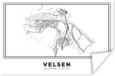 Poster Stadskaart – Zwart Wit - Kaart – Velsen – Nederland – Plattegrond - 30x20 cm