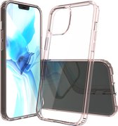 Mobigear Hoesje geschikt voor Apple iPhone 12 Pro Max Telefoonhoesje Hardcase | Mobigear Crystal Backcover | iPhone 12 Pro Max Case | Back Cover - Transparant /Roze | Transparant,roze