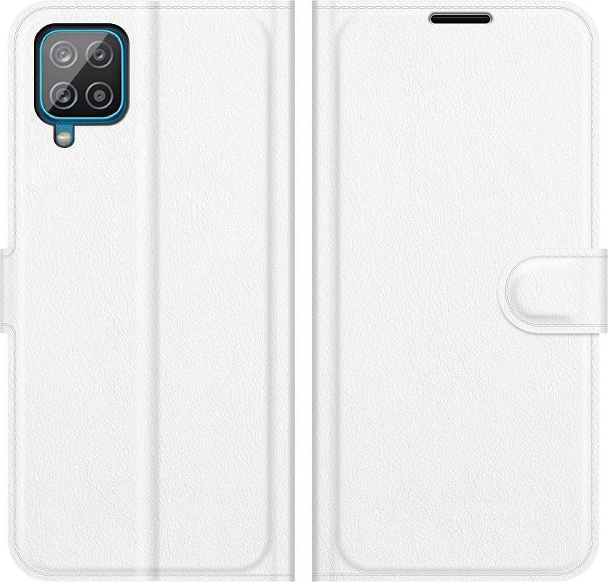Mobigear Telefoonhoesje geschikt voor Samsung Galaxy A22 4G Hoesje | Mobigear Classic Bookcase Portemonnee | Pasjeshouder voor 3 Pasjes | Telefoonhoesje voor Pinpas / OV Kaart / Rijbewijs - Wit