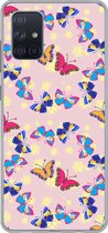 Coque Samsung Galaxy A51 - Fille - Papillon - Insectes - Motifs - Fille - Kids - Enfants - Coque de téléphone en Siliconen