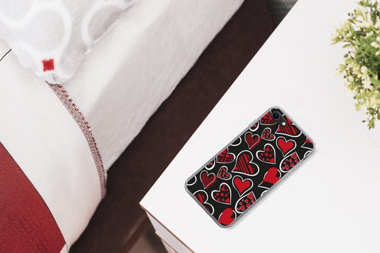 Coque iPhone SE 2020 - Filles - Cœur - Amour - Motifs - Coque en Siliconen pour téléphone -