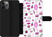 Bookcase Geschikt voor iPhone 11 Pro Max telefoonhoesje - Meiden - Liefde - IJs - Patronen - Girl - Kids - Kinderen - Kindje - Met vakjes - Wallet case met magneetsluiting