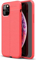Mobigear Hoesje geschikt voor Apple iPhone 11 Pro Max Telefoonhoesje Flexibel TPU | Mobigear Luxury Backcover | iPhone 11 Pro Max Case | Back Cover - Rood