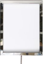 A4 Posterframe Staand voor Afzetpaal -Chroom met Schroefdraad