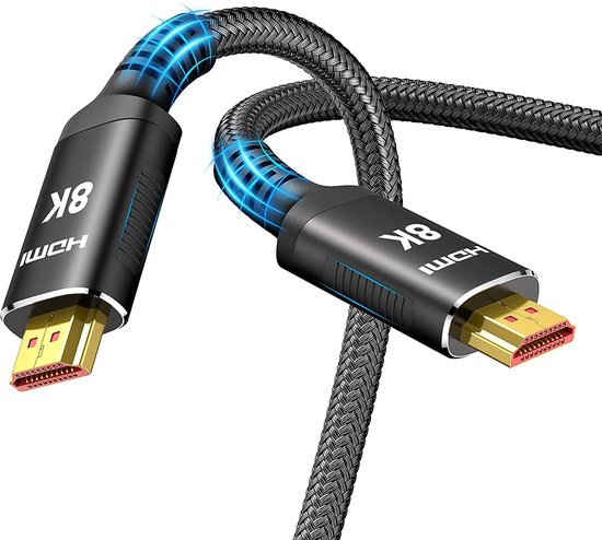 Wonder Persona Zinloos HDMI-kabel 2.1 8K - 1 Meter - 48Gbps, 48Gbps High Speed 3D 8K60 4K120  144Hz... | bol.com