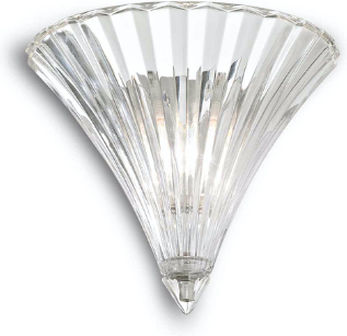 Ideal Lux - Santa - Wandlamp - Metaal - E14 - Transparant - Voor binnen - Lampen - Woonkamer - Eetkamer - Keuken