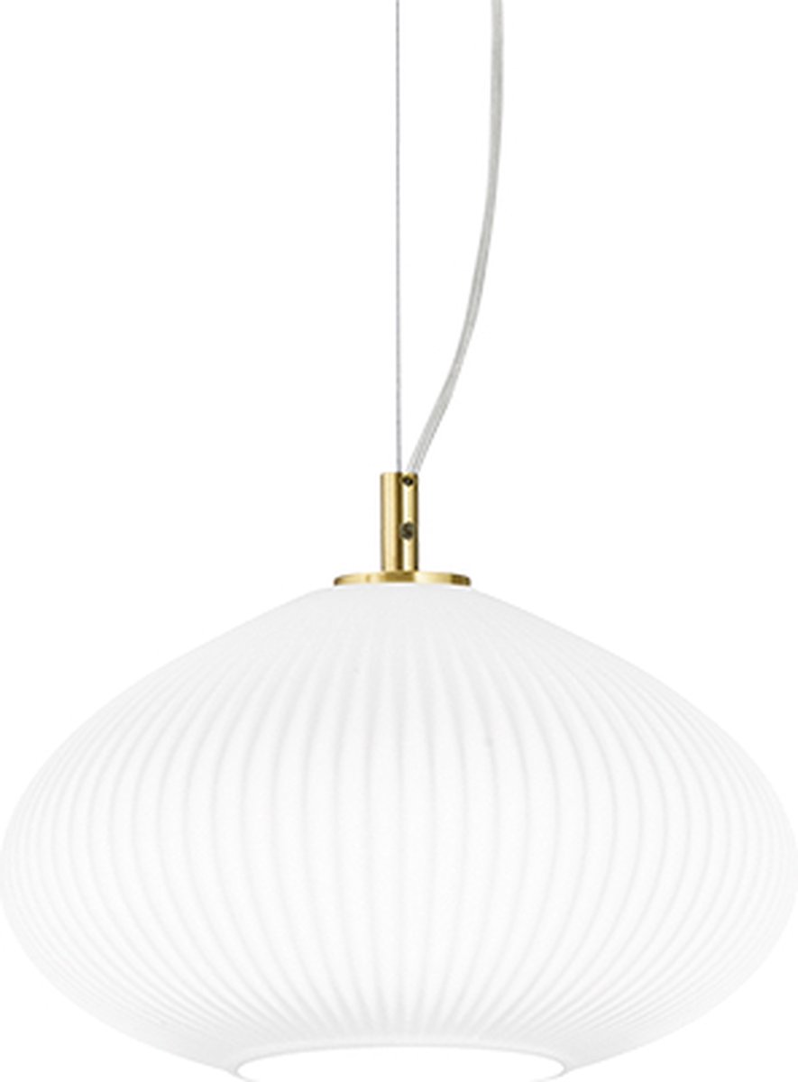 Ideal Lux - Plisse' - Hanglamp - Metaal - E14 - Messing - Voor binnen - Lampen - Woonkamer - Eetkamer - Keuken