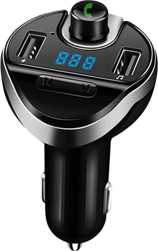 T20 Auto Fm-zender Handsfree Car Kit Audio-ontvanger voor Muziek Lcd Mp3-speler Dual USB Autolader