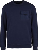 Lyle & Scott - Heren Sweaters Chest Pocket Crewneck Jumper - Blauw - Maat XL