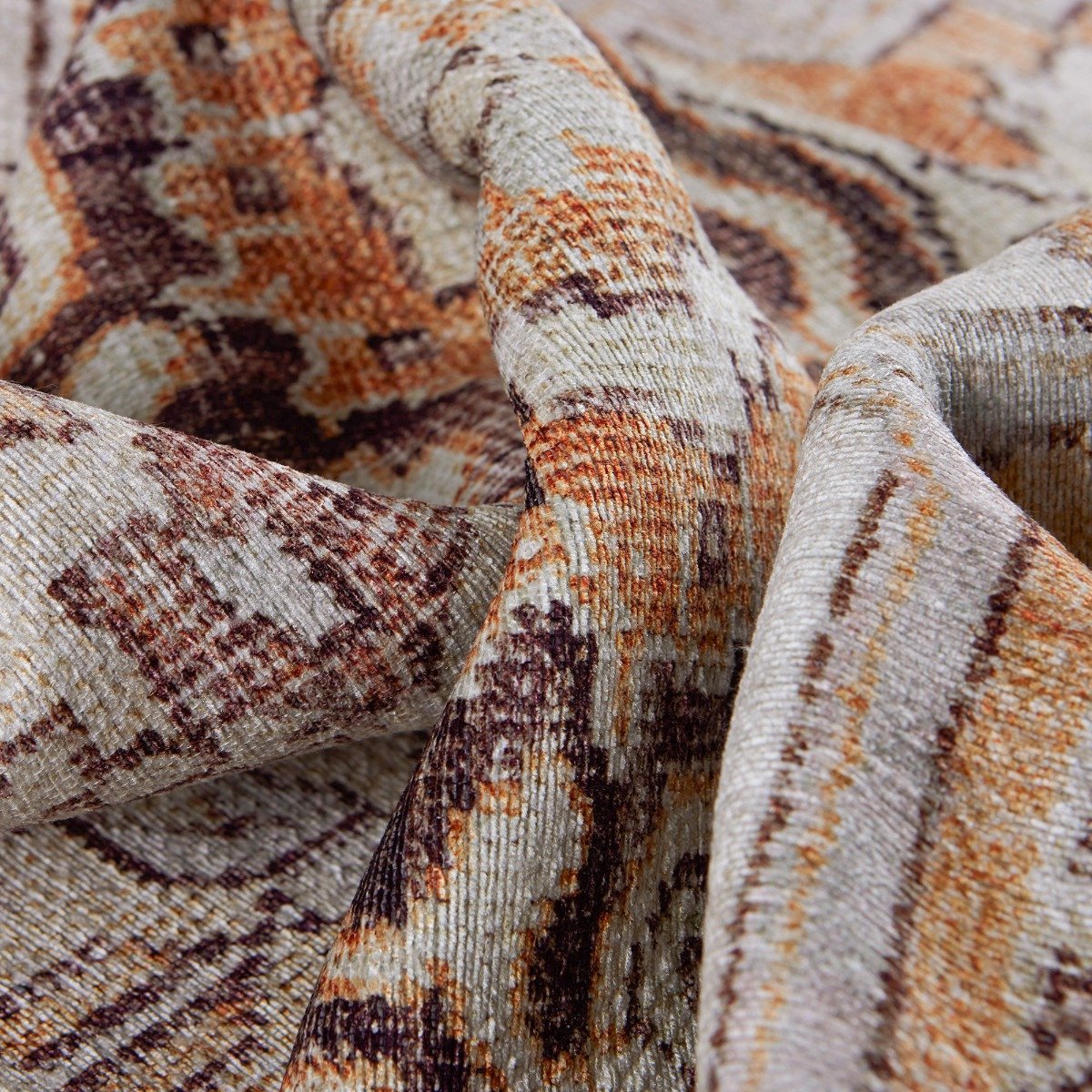 Vintage vloerkleed Joe Bruin/Oranje Interieur05 - 190 x 290 cm - (L)