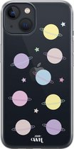 xoxo Wildhearts case voor iPhone 13 - Colorful Planets - xoxo Wildhearts Transparant Case
