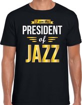 President of Jazz feest t-shirt zwart voor heren - party shirt - Cadeau voor een Jazz liefhebber XL