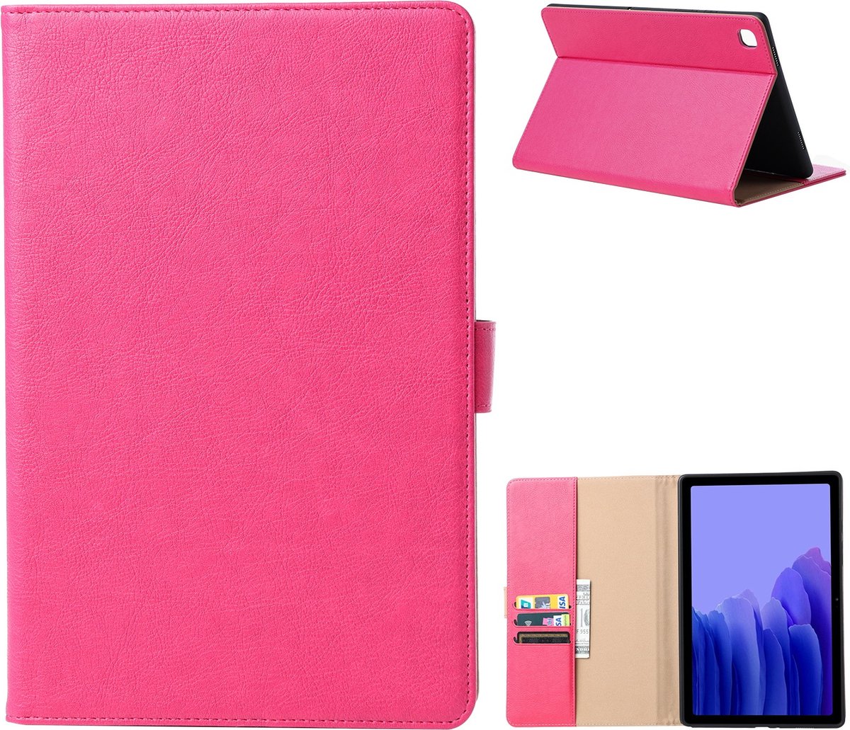 Luxe Tablet Hoes + Standaardfunctie - Geschikt voor Samsung Galaxy Tab A7 Hoes - 10.4 inch (2020) - Roze