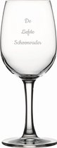 Gegraveerde witte wijnglas 26cl De Liefste Schoonvader