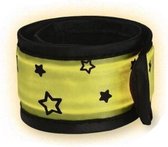 reflectie-armband junior 34,5 x 4 cm nylon geel