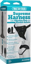 Supreme Harness With Vibrating Plug - Black - Strap On Vibrators black