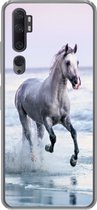 Geschikt voor Xiaomi Mi Note 10 Pro hoesje - Paard - Schimmel - Strand - Siliconen Telefoonhoesje