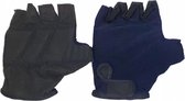 fietshandschoenen Solid Comfort lycra donkerblauw maat XL