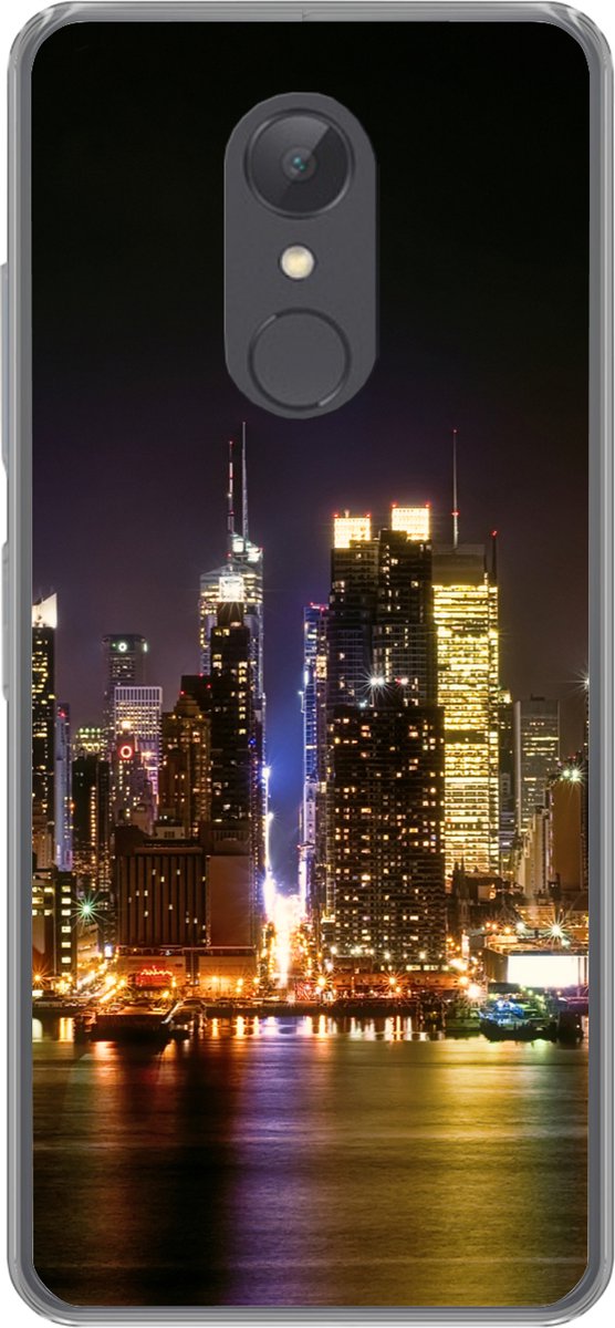 Telefoonhoesje Geschikt voor Xiaomi Geschikt voor Redmi 5 hoesje - New York - Skyline - Kleuren - Siliconen Telefoonhoesje Telefoonhoesje
