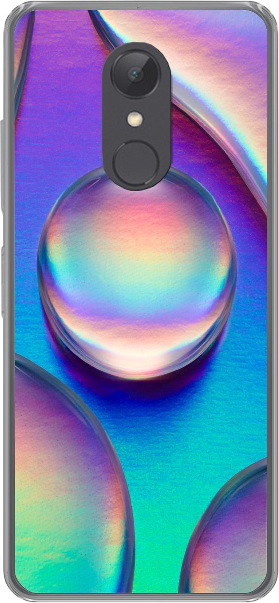 Telefoonhoesje Geschikt voor Xiaomi Geschikt voor Redmi 5 hoesje - Water - Regenboog - Abstract - Siliconen Telefoonhoesje Telefoonhoesje
