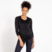 Het Dare2B Discern T-shirt - met lange mouwen - dames - zwangerschapskleding - Zwart