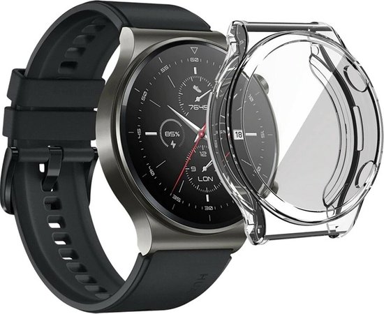 Strap it TPU case transparant bescherm hoesje geschikt voor Huawei Watch GT 2 Pro . bol
