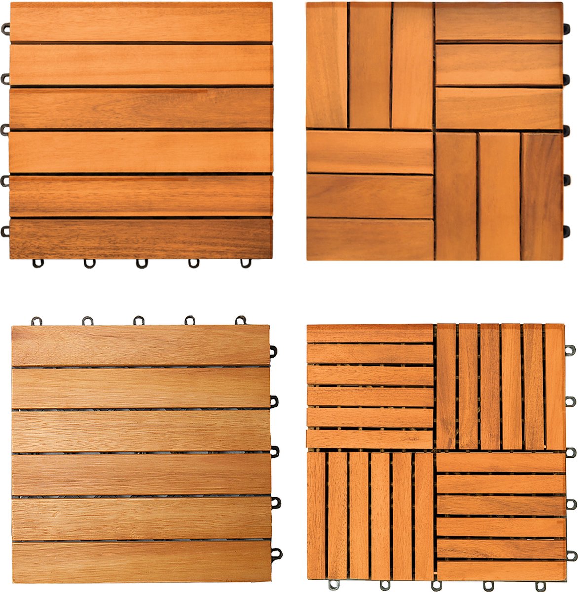 Casaria Vlondertegel – 55 Stuks 5m² – Acacia – 30x30cm – Mozaïek