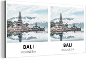 Wanddecoratie Metaal - Aluminium Schilderij Industrieel - Bali - Indonesië - Wolken - 80x40 cm - Dibond - Foto op aluminium - Industriële muurdecoratie - Voor de woonkamer/slaapkamer