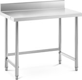 Royal Catering Roestvrijstalen tafel - 100 x 60 cm - opstand - 90 kg draagvermogen - Royal Catering