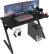 Gaming Tafel Computerbureau Z-vormig Tafelpoten Zwart