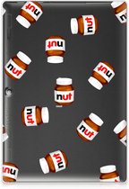Bumper Case Lenovo Tab 10 | Tab 2 A10-30 Hippe Hoesje Quotes Nut Jar met transparant zijkanten