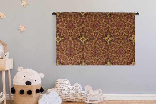 Tapisserie - Tapisserie - Motif - Mandala - Plantes - 150x100 cm - Tapisserie