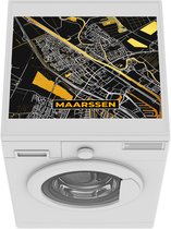 Wasmachine beschermer mat - Stadskaart - Maarssen - Goud - Zwart - Breedte 55 cm x hoogte 45 cm - Plattegrond