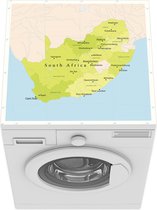 Wasmachine beschermer mat - Illustratie van een groene kaart van Zuid-Afrika - Breedte 60 cm x hoogte 60 cm