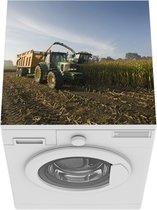 Wasmachine beschermer mat - Trekker - Aanhanger - Mais - Breedte 60 cm x hoogte 60 cm