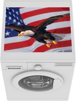 Wasmachine beschermer mat - Amerikaanse zeearend voor de Amerikaanse vlag - Breedte 55 cm x hoogte 45 cm