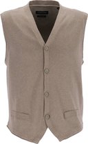 CASA MODA mouwloos heren vest katoen - beige -  Maat: 5XL