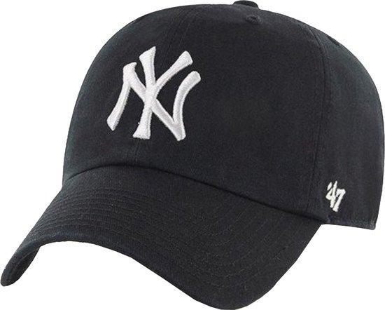 47 Brand New York Yankees MLB Clean Up Cap B-RGW17GWS-BKD, Homme, Zwart, Casquette, Taille : Taille Taille unique