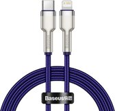 Baseus USB-C naar Lightning Kabel 1 Meter - Quick Charging 2.4A - USB-C Oplader - Oplaadkabel - Datakabel USB-C - Snellader - Oplader (paars) CATLJK-A05
