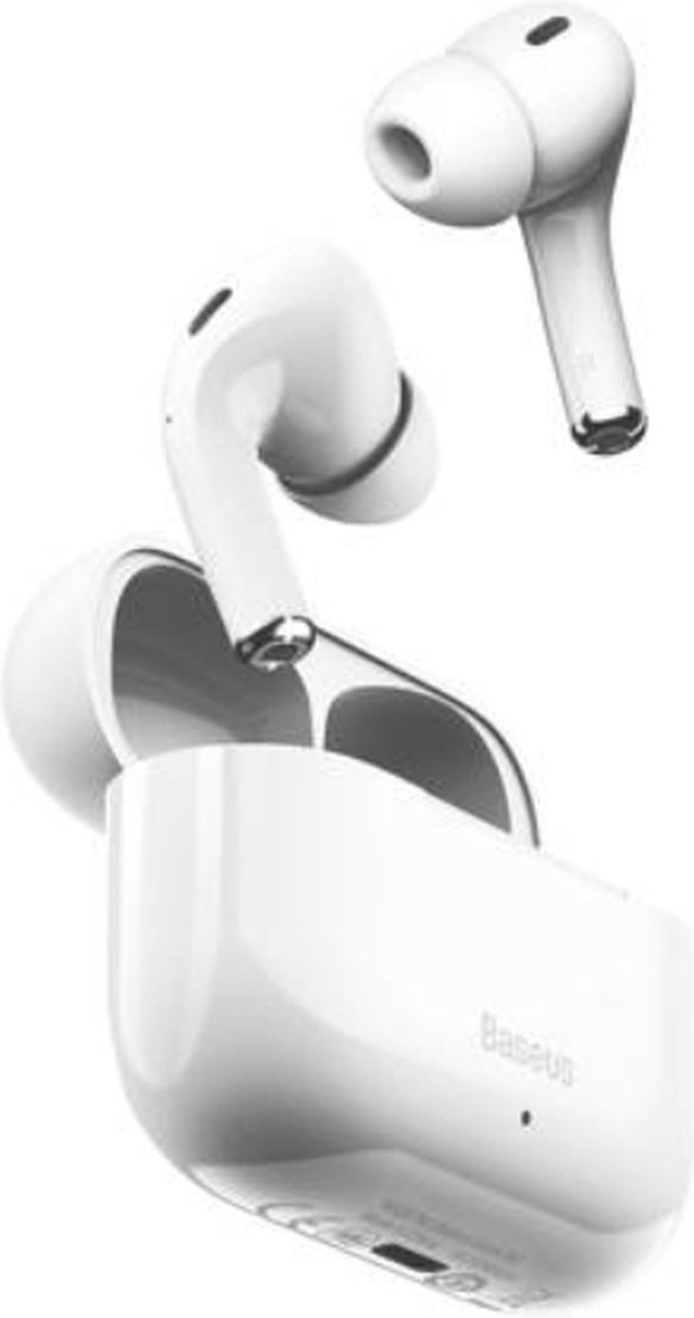 Baseus Draadloze Oordopjes - Oordopjes Draadloos - Bluetooth Oortjes - Earpods Draadloos - Wireless Earphones - Sport Oordopjes - Wireless Earbuds met Oplaadcase - Zwart (wit) NGW3-02