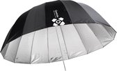 130 cm Zwart/Zilver Diep Parabolische Flitsparaplu / Flash Umbrella - DeepSpace130