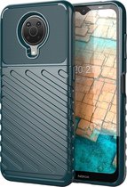 Mobigear Hoesje geschikt voor Nokia G10 Telefoonhoesje Flexibel TPU | Mobigear Groove Backcover | G10 Case | Back Cover - Groen