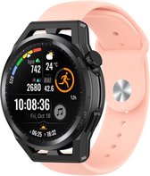 Siliconen Smartwatch bandje - Geschikt voor Strap-it Huawei Watch GT Runner sport band - roze - GT Runner - 22mm - Strap-it Horlogeband / Polsband / Armband