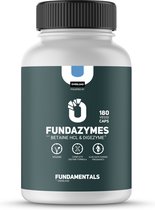 Fundamentals Fundazymes - Betaine HCL - Digezyme - Maagzuur tabletten - Enzymen - 180 Veggi Caps - Voedingssupplement