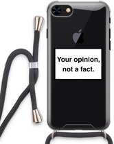 Case Company® - iPhone 7 hoesje met Koord - Your opinion - Telefoonhoesje met Zwart Koord - Extra Bescherming aan alle Kanten en Over de Schermrand