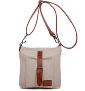 Crossbodytas canvas Ines Delaure sable